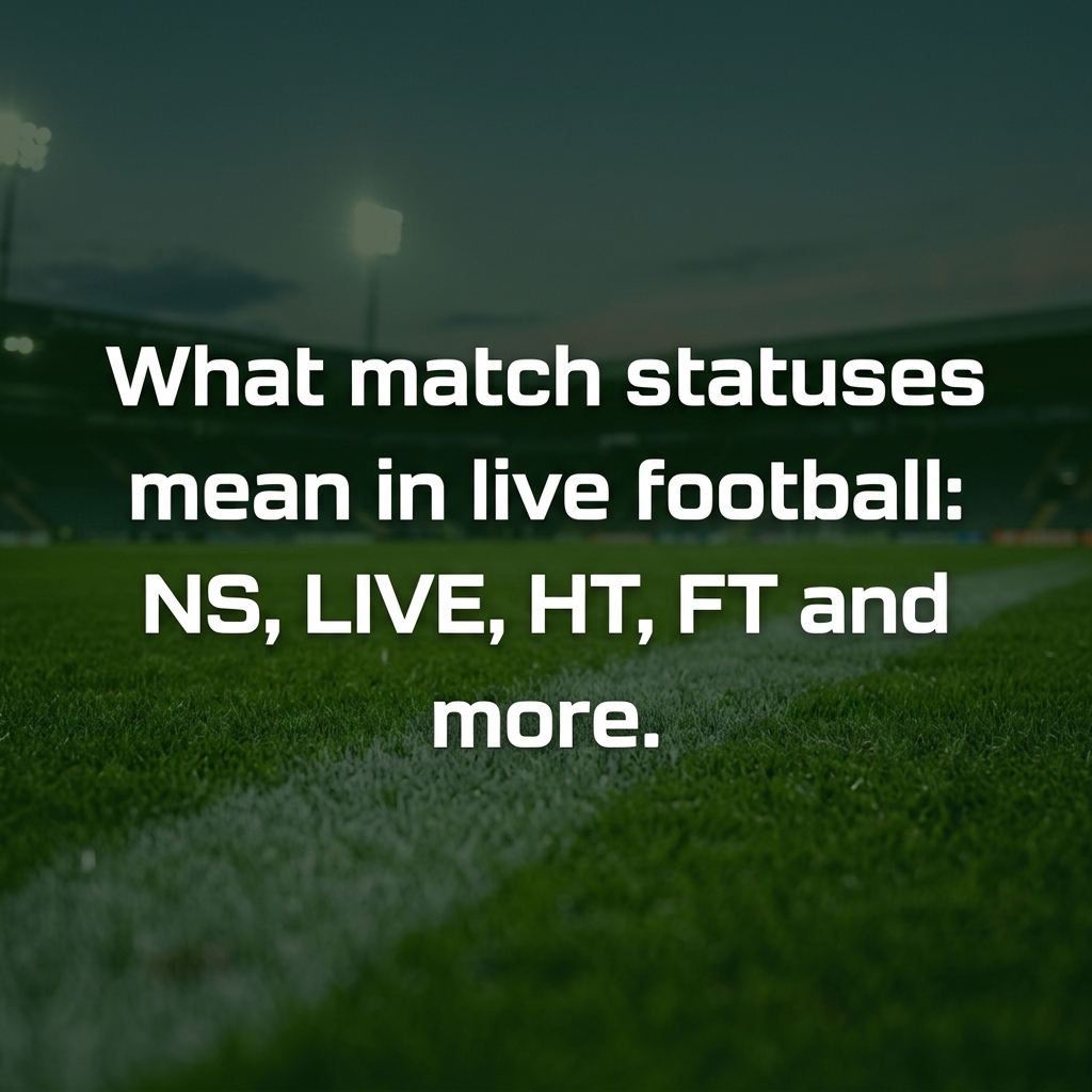 ماذا تعني حالات مباريات كاس العالم: NS و LIVE و HT و FT والمزيد